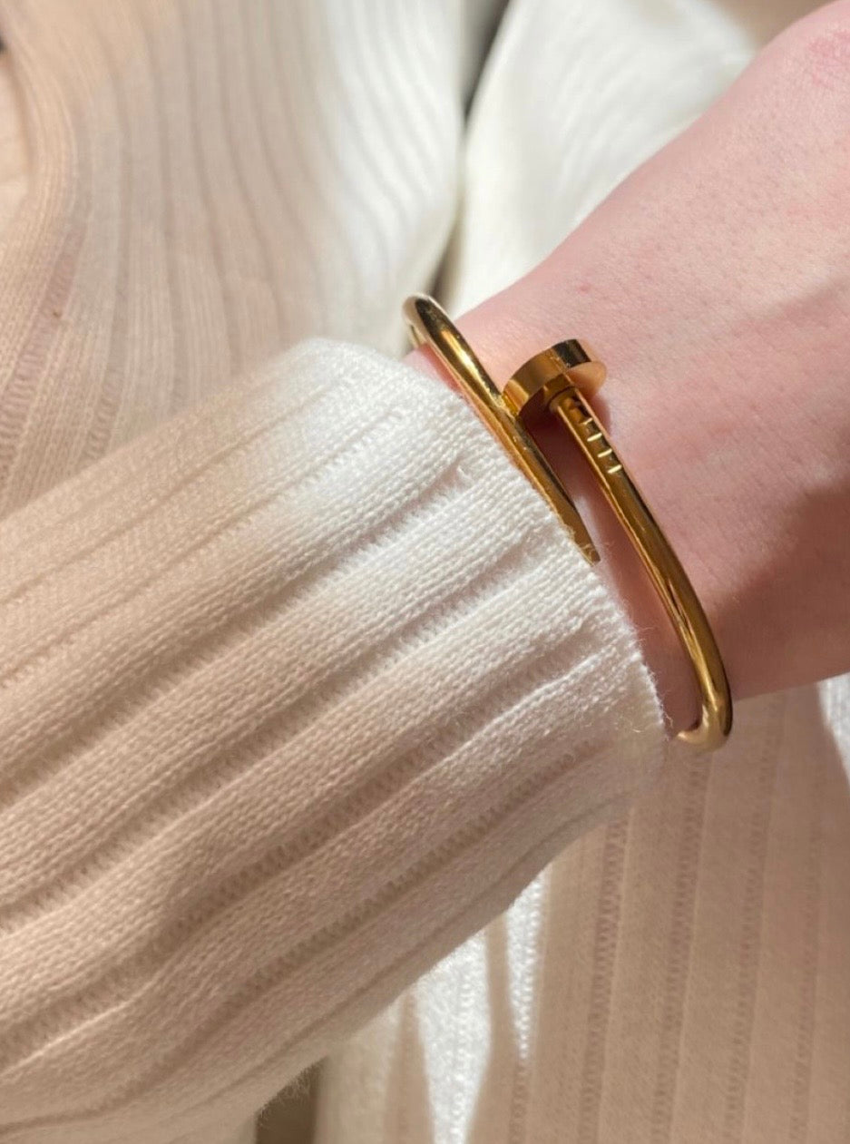 Gold Nail Bracelet