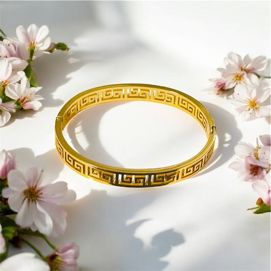 Gold Greek Key Bracelet