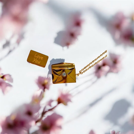 “Love You” Envelope Pendant Necklace