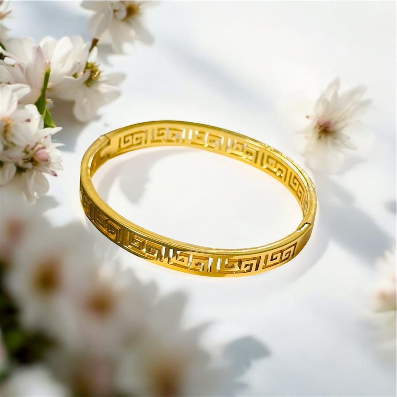 Gold Greek Key Bracelet