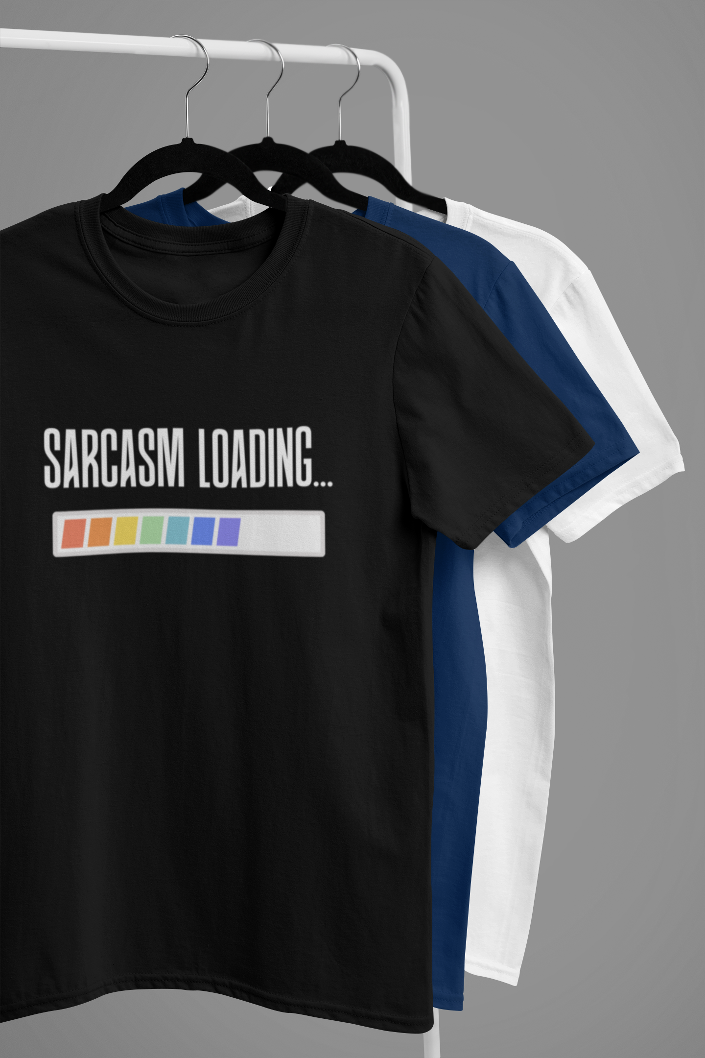 “SARCASM LOADING…” Rainbow Progress Bar Tee