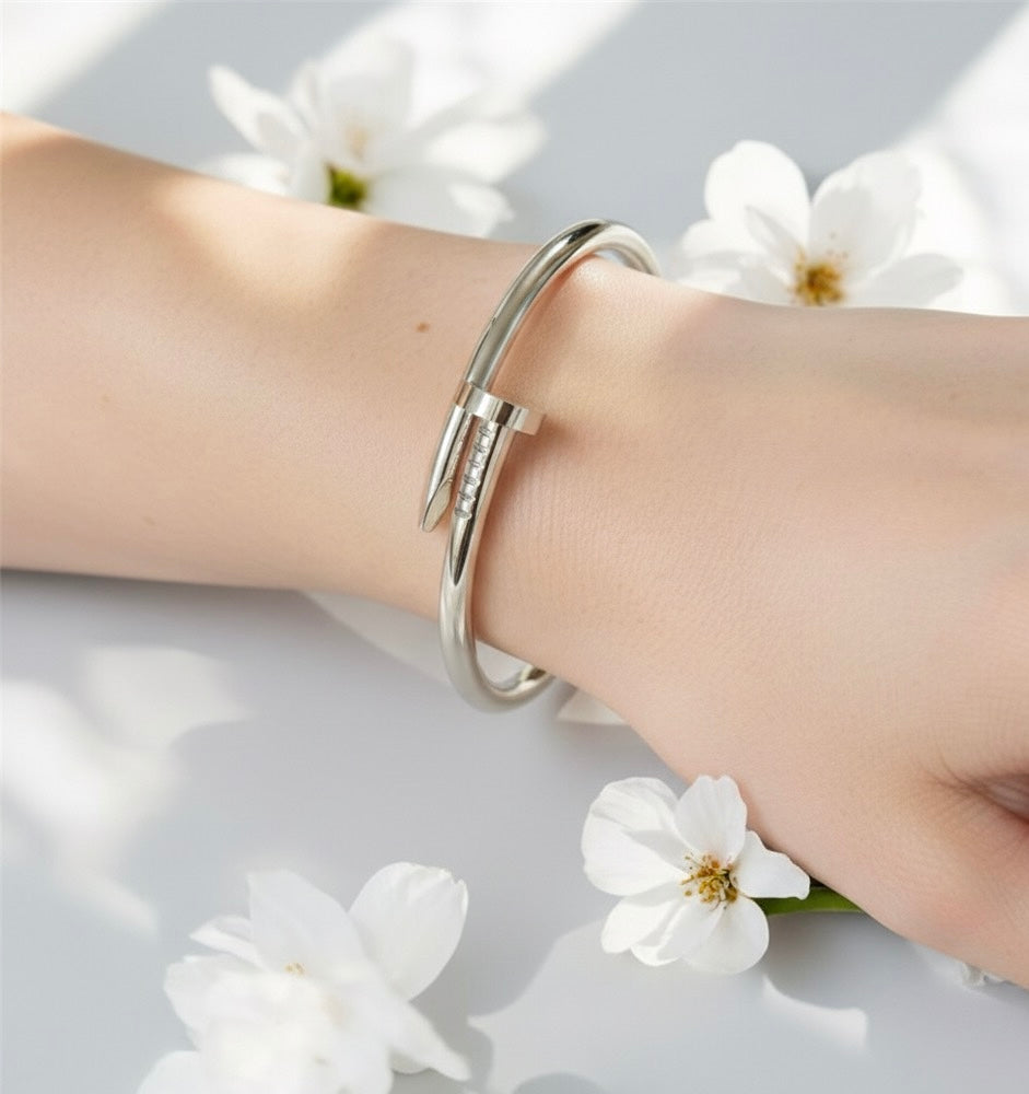 Silver Nail Bracelet