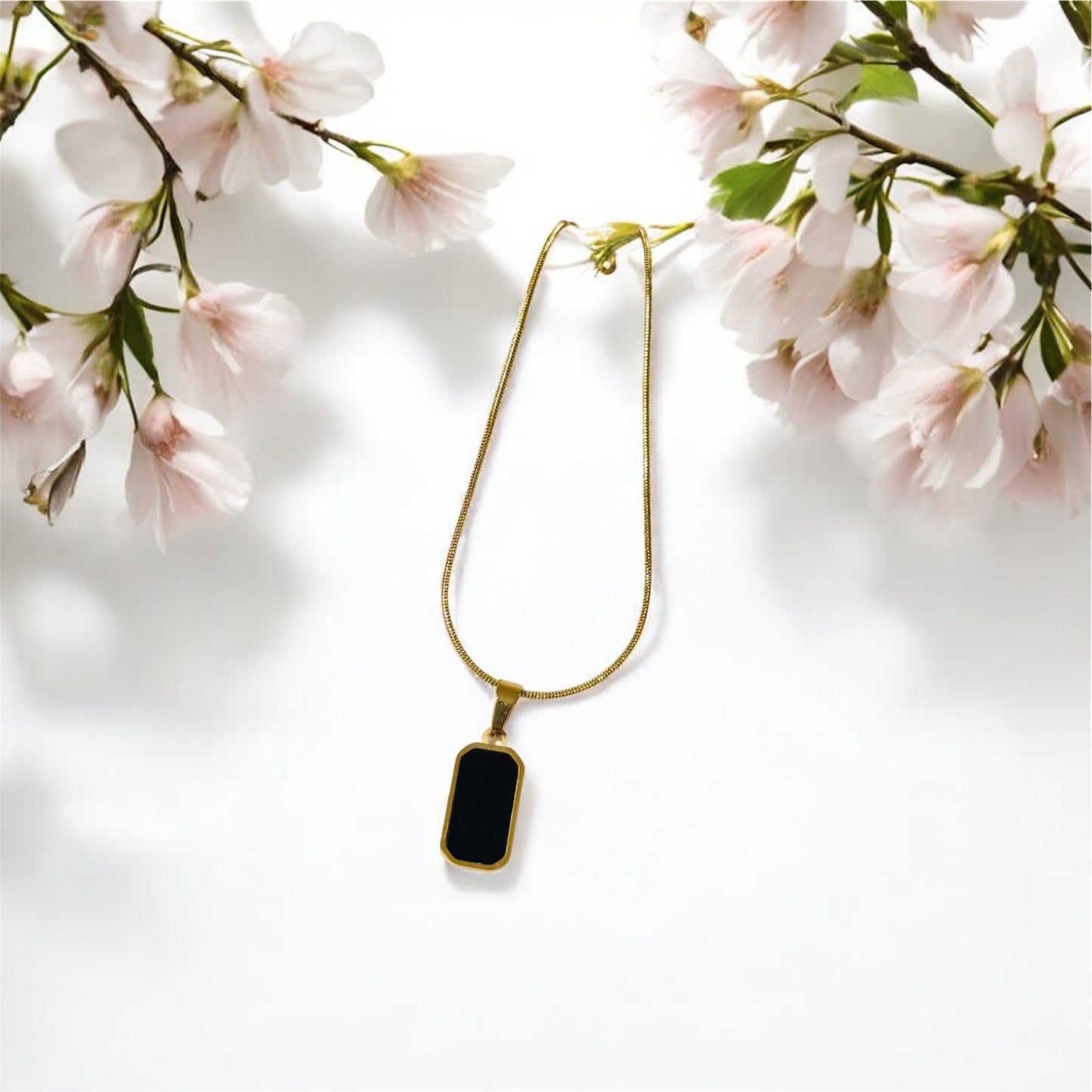 Gold Reversible Pendant Necklace